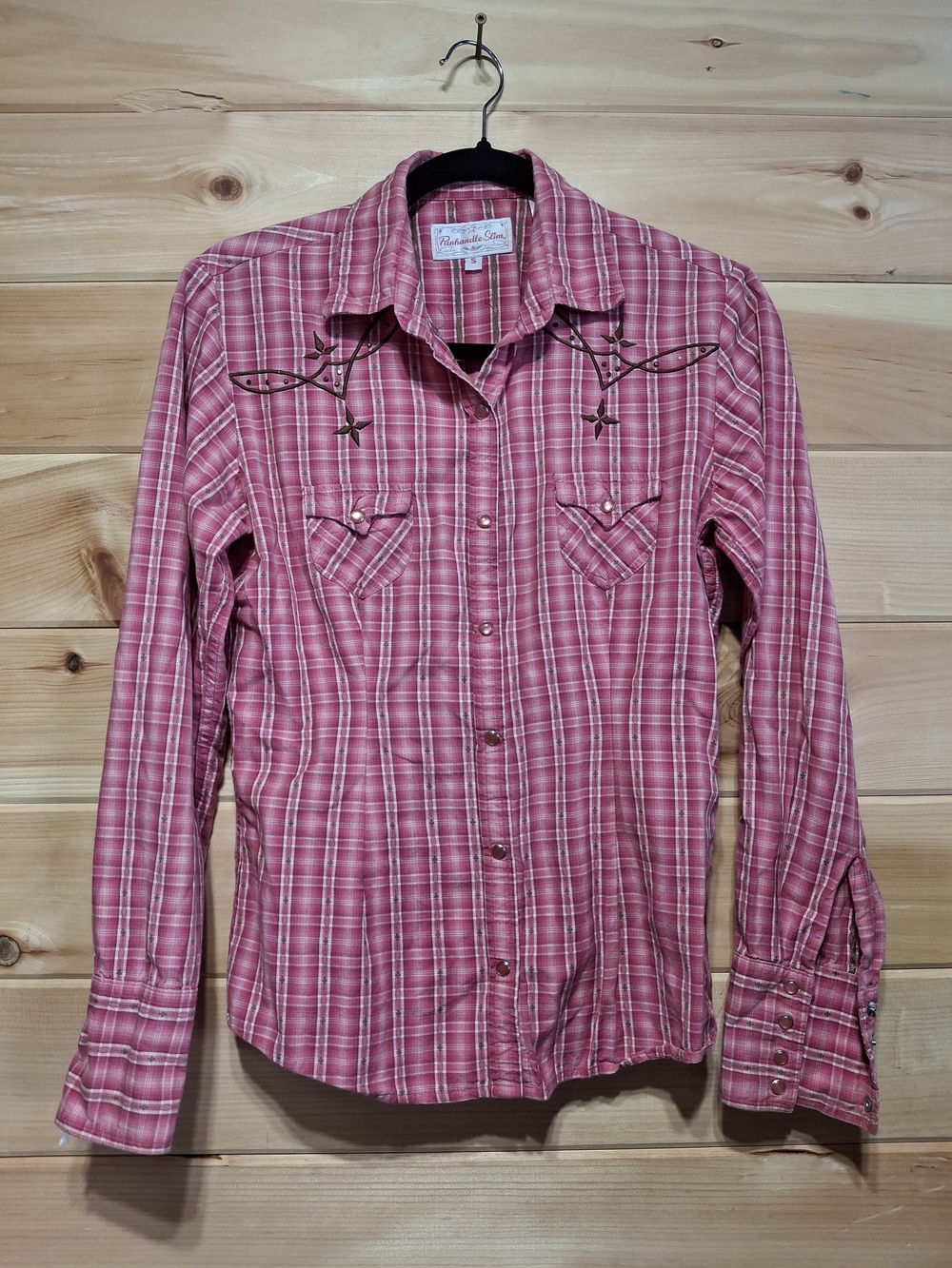 Panhandle Slim Pink Plaid Western Snap Shirt